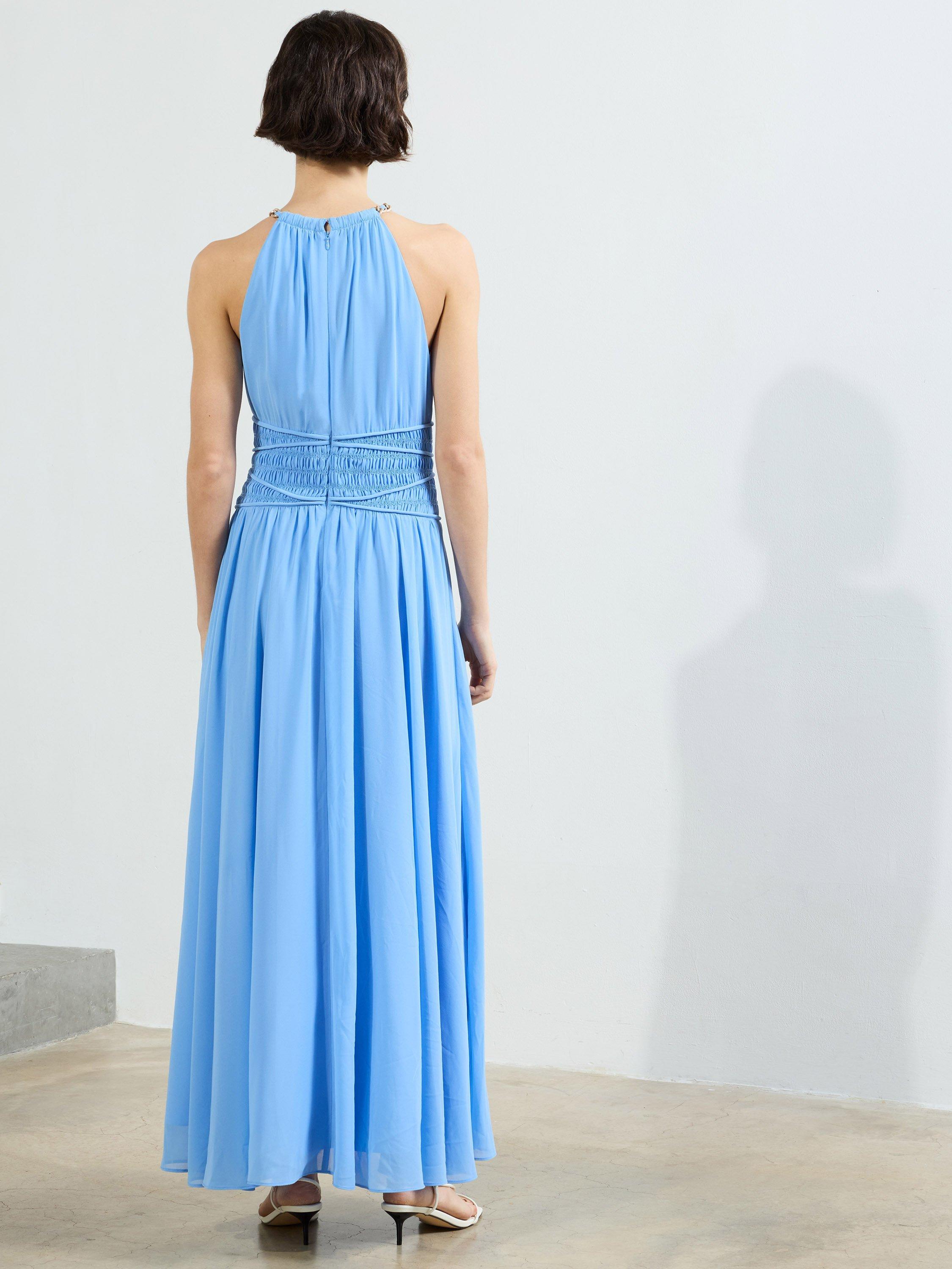 Product image 4 of 5, which shows French Connection Eden Georgette Dress, Cornflower Blue, 12