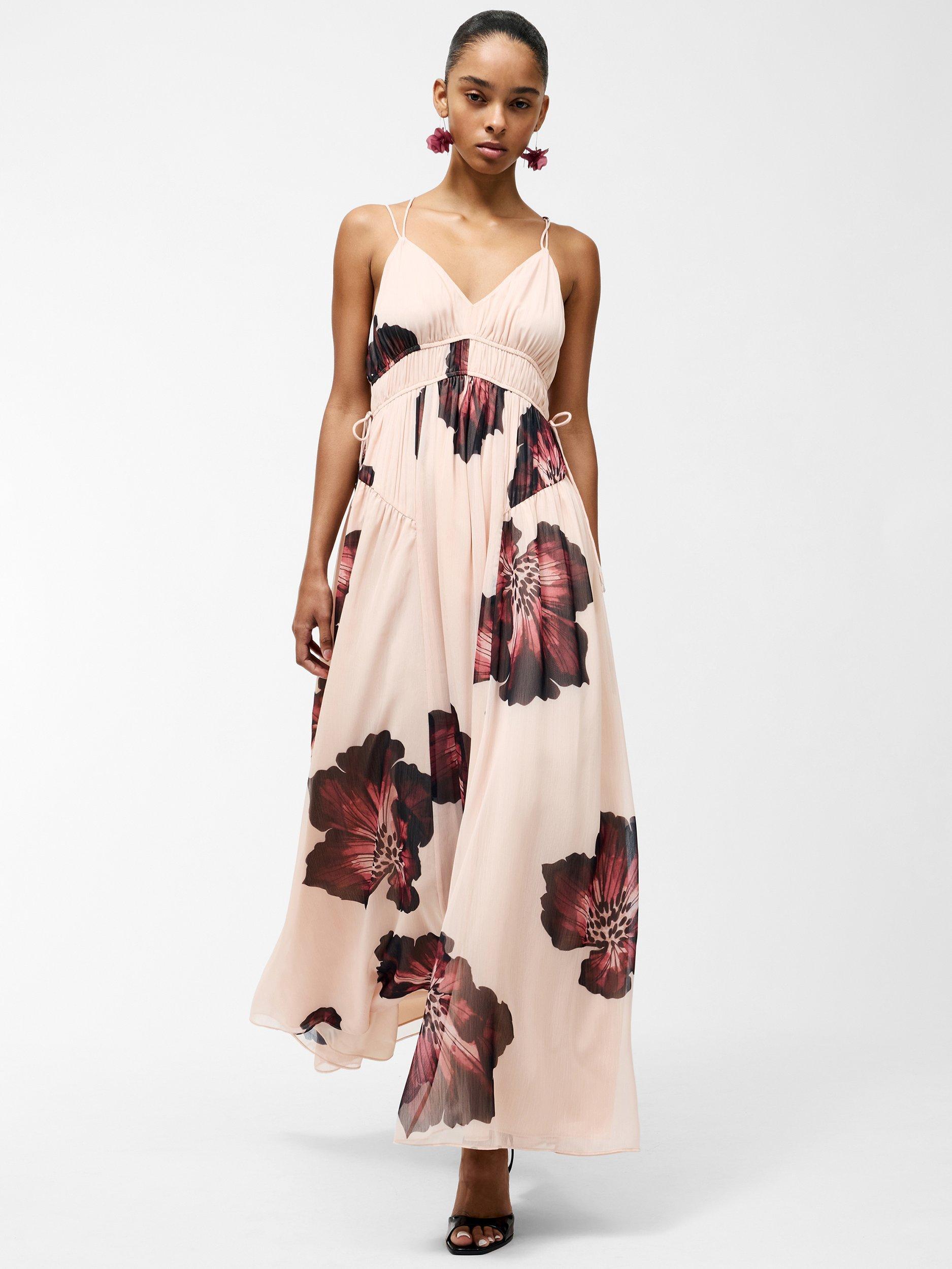 Product image 1 of 5, which shows French Connection Elyse Hallie Floral Dress, Blush Pink, 14