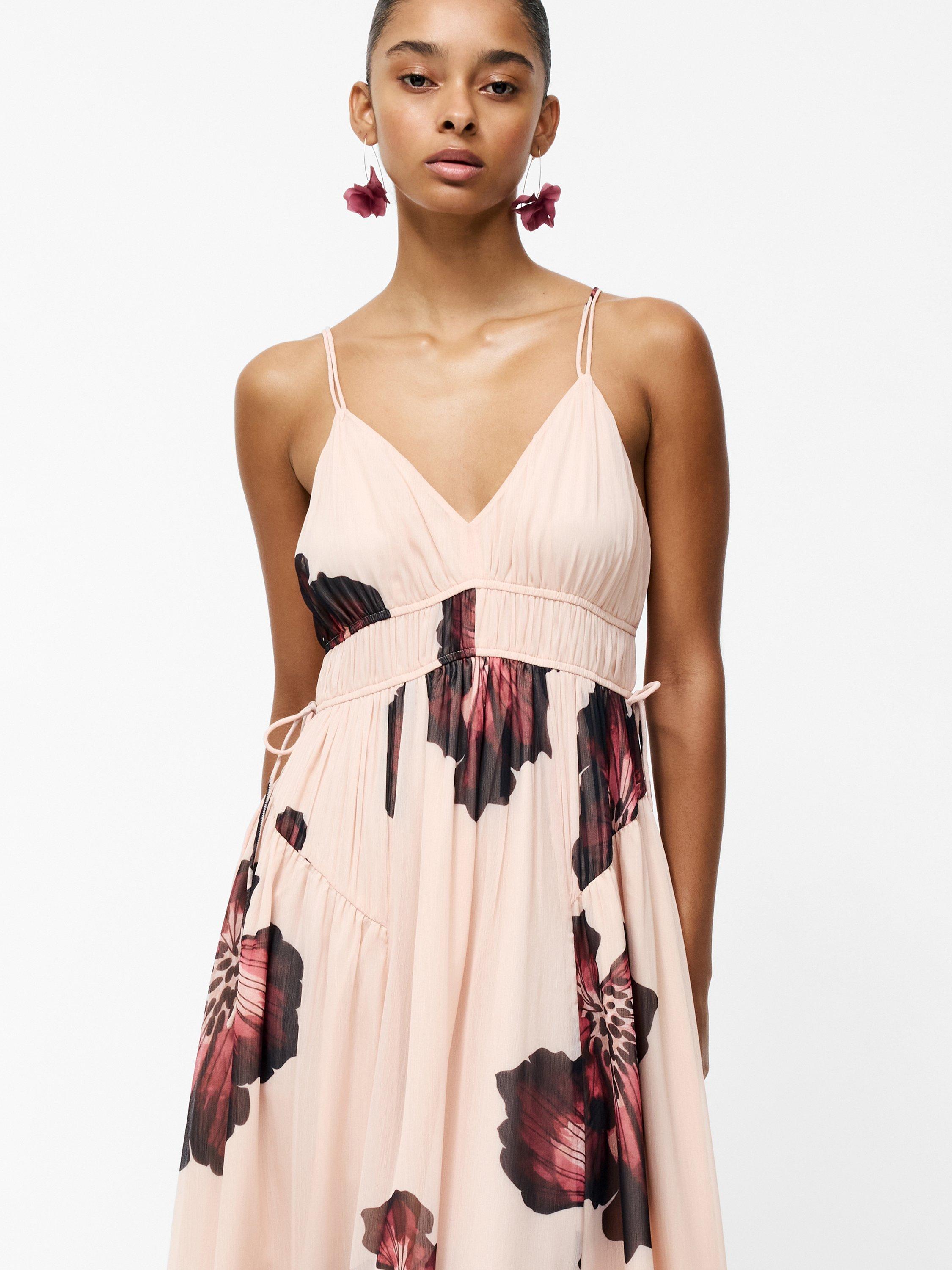 Product image 2 of 5, which shows French Connection Elyse Hallie Floral Dress, Blush Pink, 14