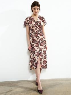 French Connection Elyses Floral Tea Dress, Cream/Multi, Cream/Multi