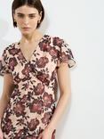 French Connection Elyses Floral Tea Dress, Cream/Multi