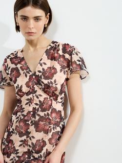 French Connection Elyses Floral Tea Dress, Cream/Multi - view 2, Cream/Multi