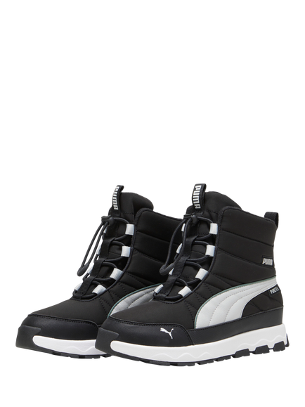 PUMA Kids' Evolve Lace Up Winter Boots, Black/Ash Grey - view 2, Black/Ash Grey