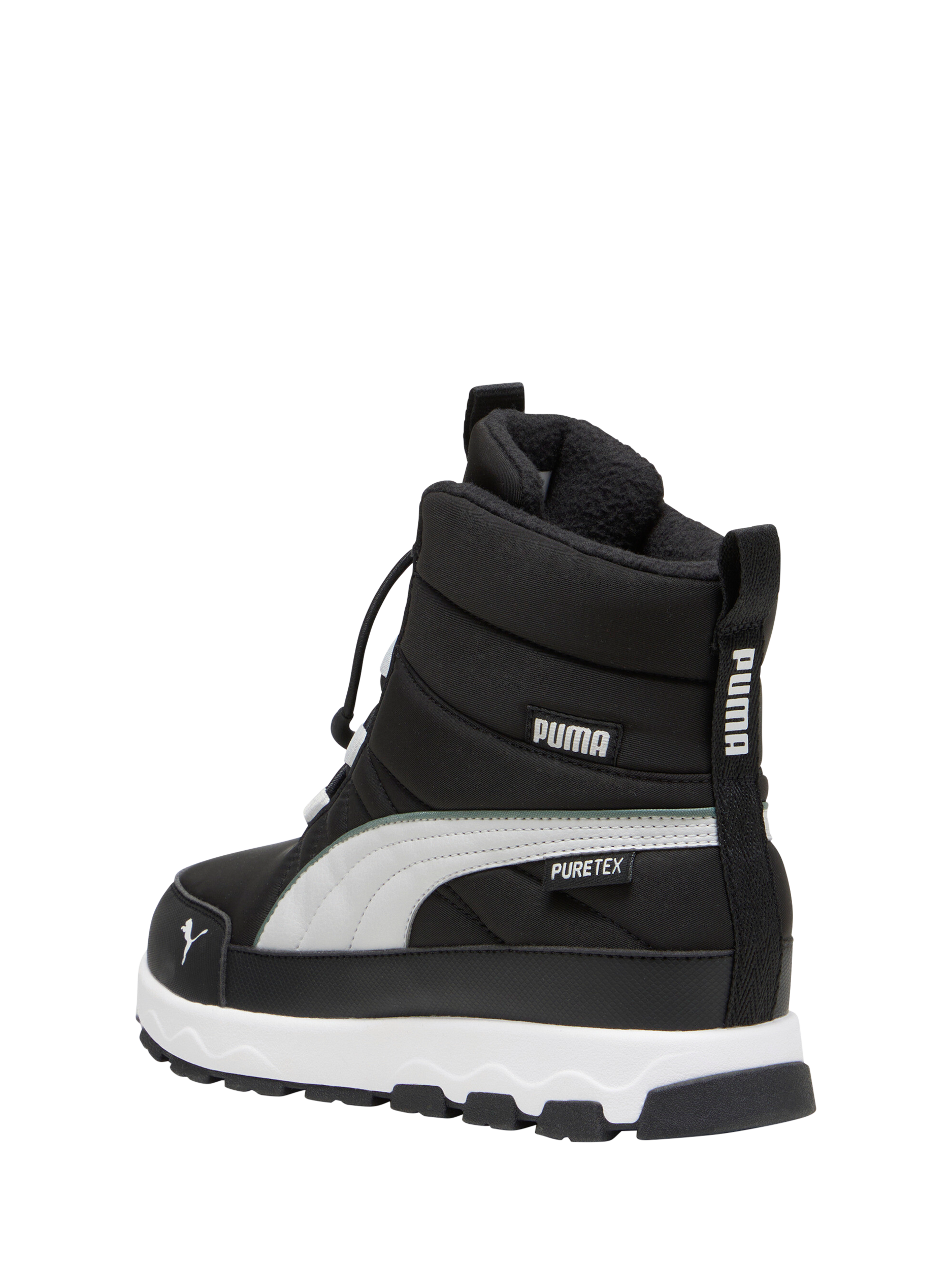 Product image 3 of 6, which shows PUMA Kids' Evolve Lace Up Winter Boots, Black/Ash Grey, 3