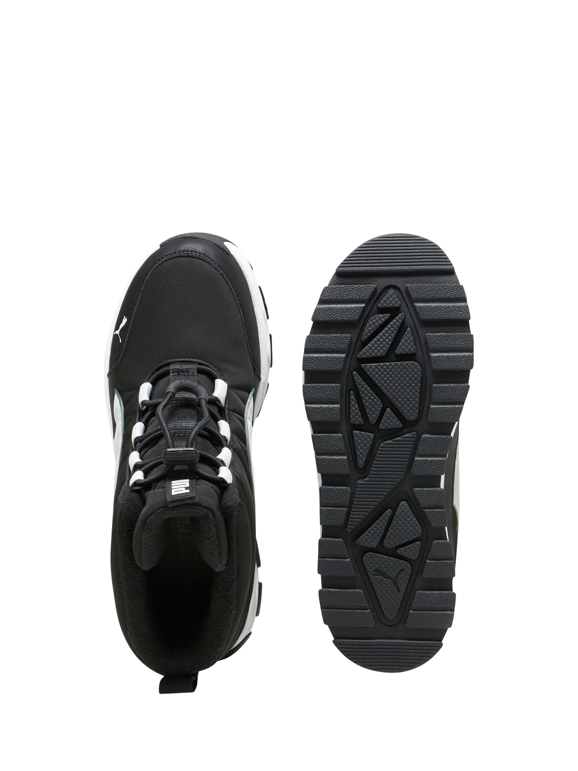 Product image 5 of 6, which shows PUMA Kids' Evolve Lace Up Winter Boots, Black/Ash Grey, 3
