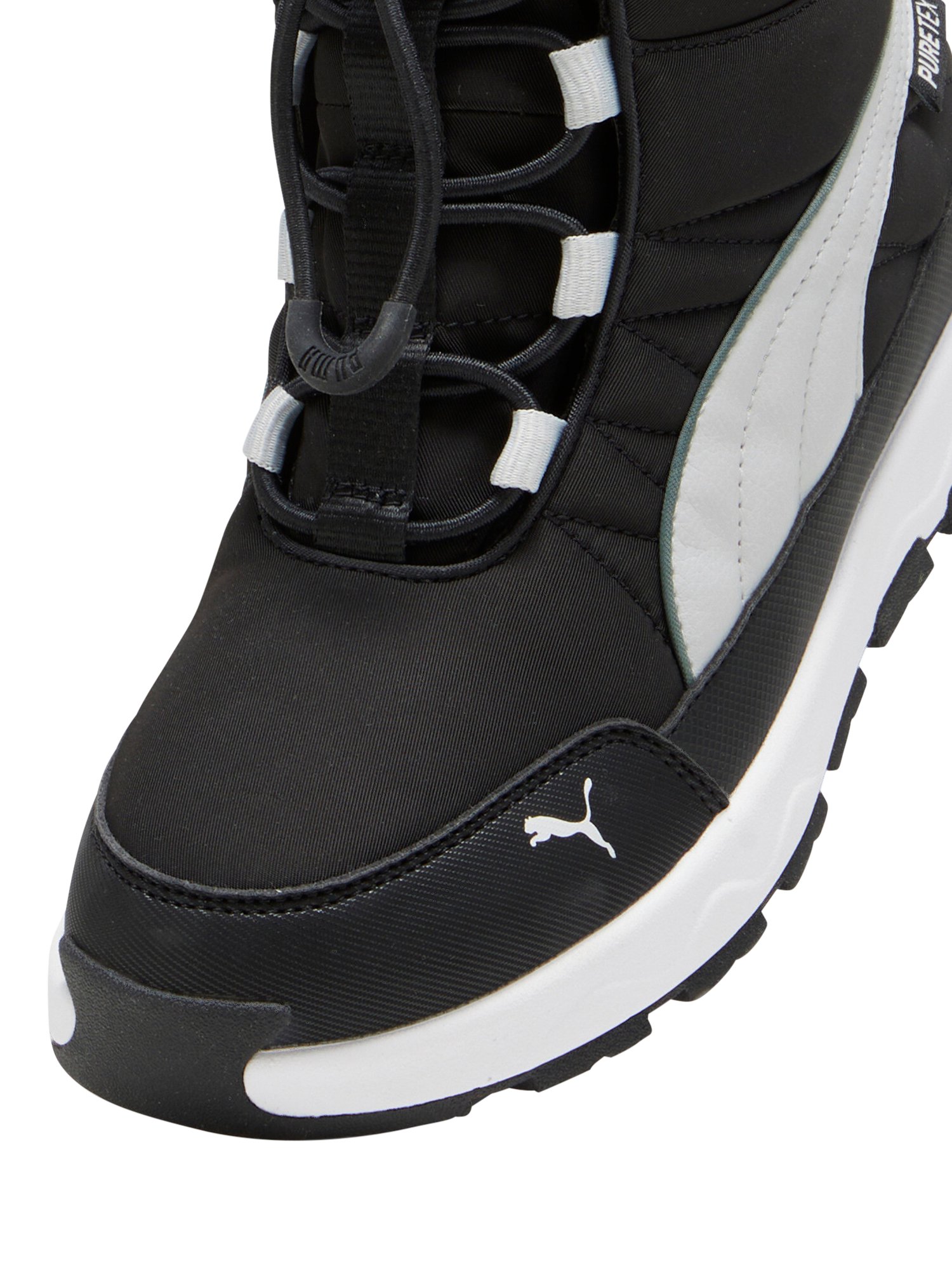 Product image 6 of 6, which shows PUMA Kids' Evolve Lace Up Winter Boots, Black/Ash Grey, 3