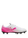 PUMA Kids' ATTACANTO II Football Boots, White/Ravish