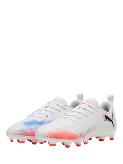 PUMA Kids' FUTURE 8 PLAY Football Boots, White/Gold - view 2, White/Gold