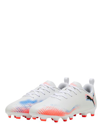 PUMA Kids' FUTURE 8 PLAY Football Boots, White/Gold - view 2, White/Gold