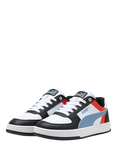 PUMA Kids' Caven 2.0 Colour Block Trainers, White/Blue/Black