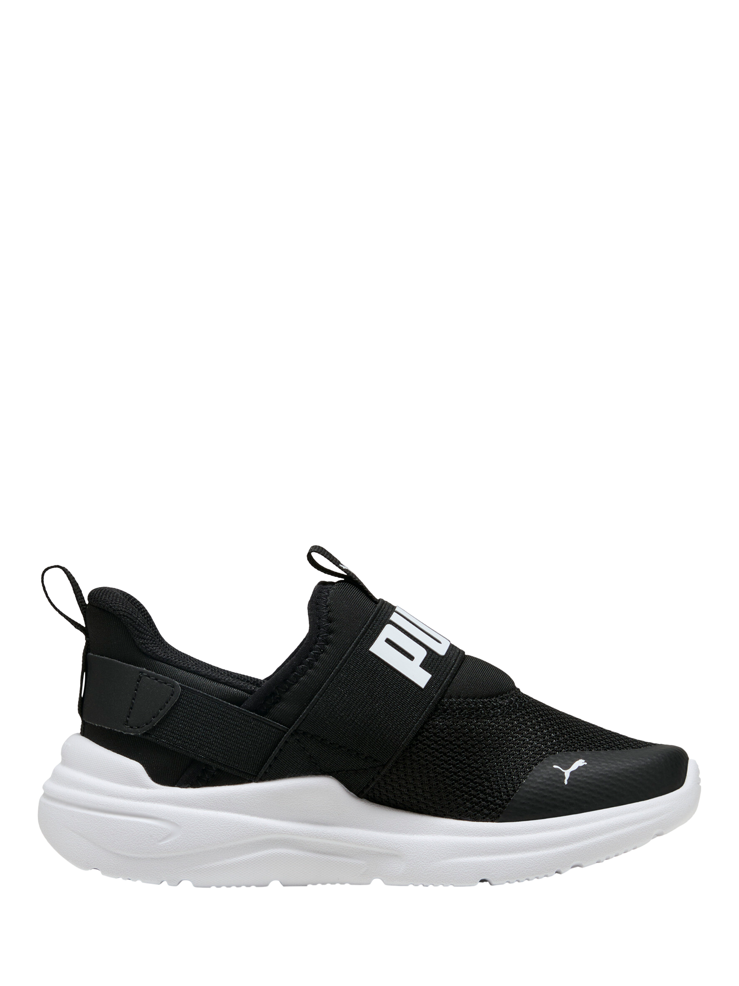Product image 1 of 6, which shows PUMA Kids' Wired 2 Sliptech Trainers, Black/White, 10 Jnr