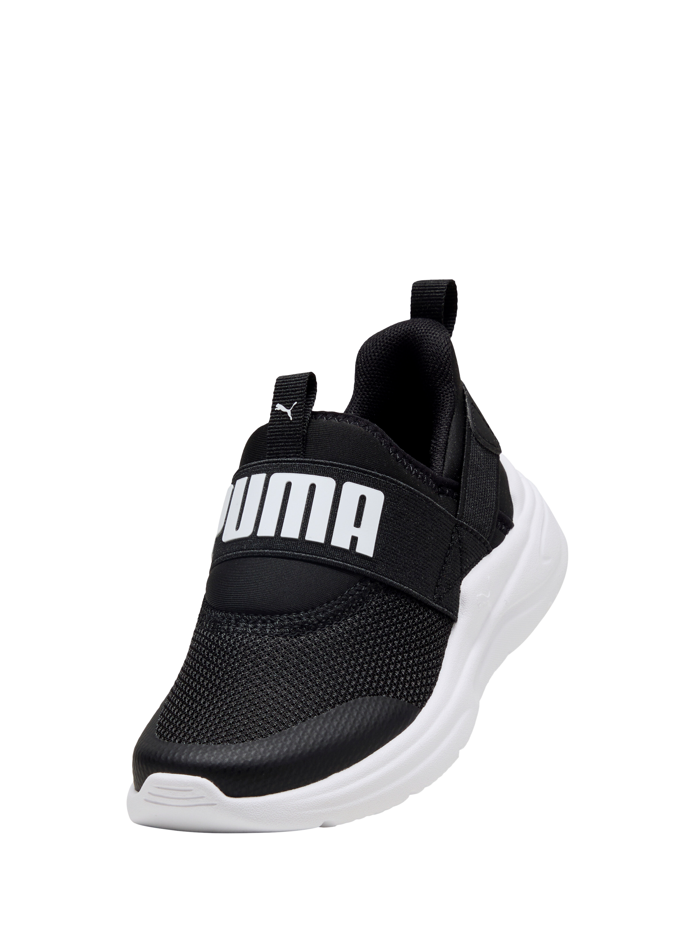 Product image 6 of 6, which shows PUMA Kids' Wired 2 Sliptech Trainers, Black/White, 10 Jnr