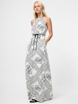 French Connection Catherine Damasco Jumpsuit, White/Black, White/Black