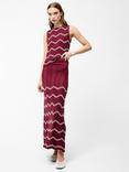 French Connection Trudy Crochet Maxi Skirt, Red/Multi