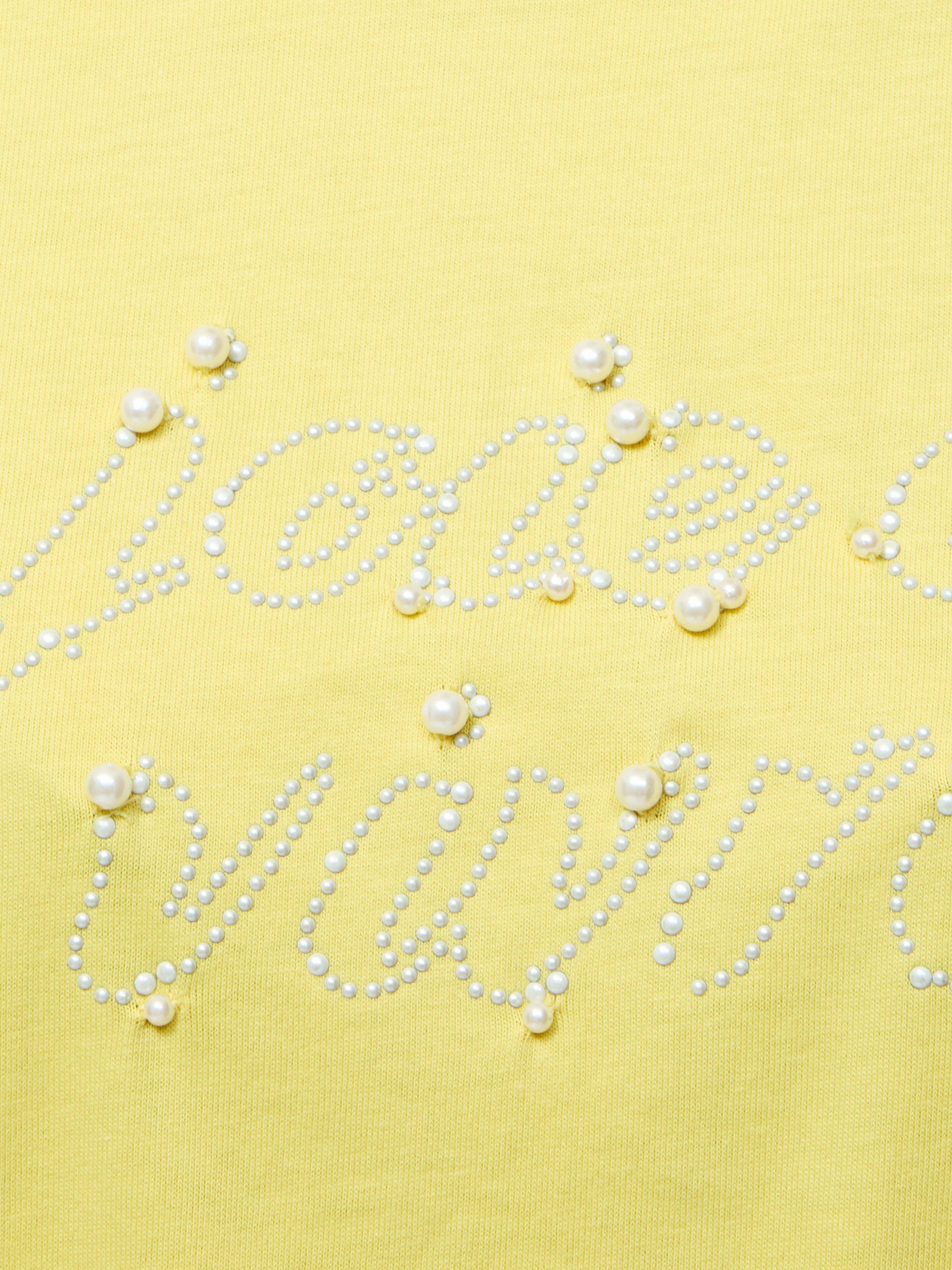 Product image 3 of 5, which shows French Connection Joie De Vivre T-Shirt, Butter Yellow, M