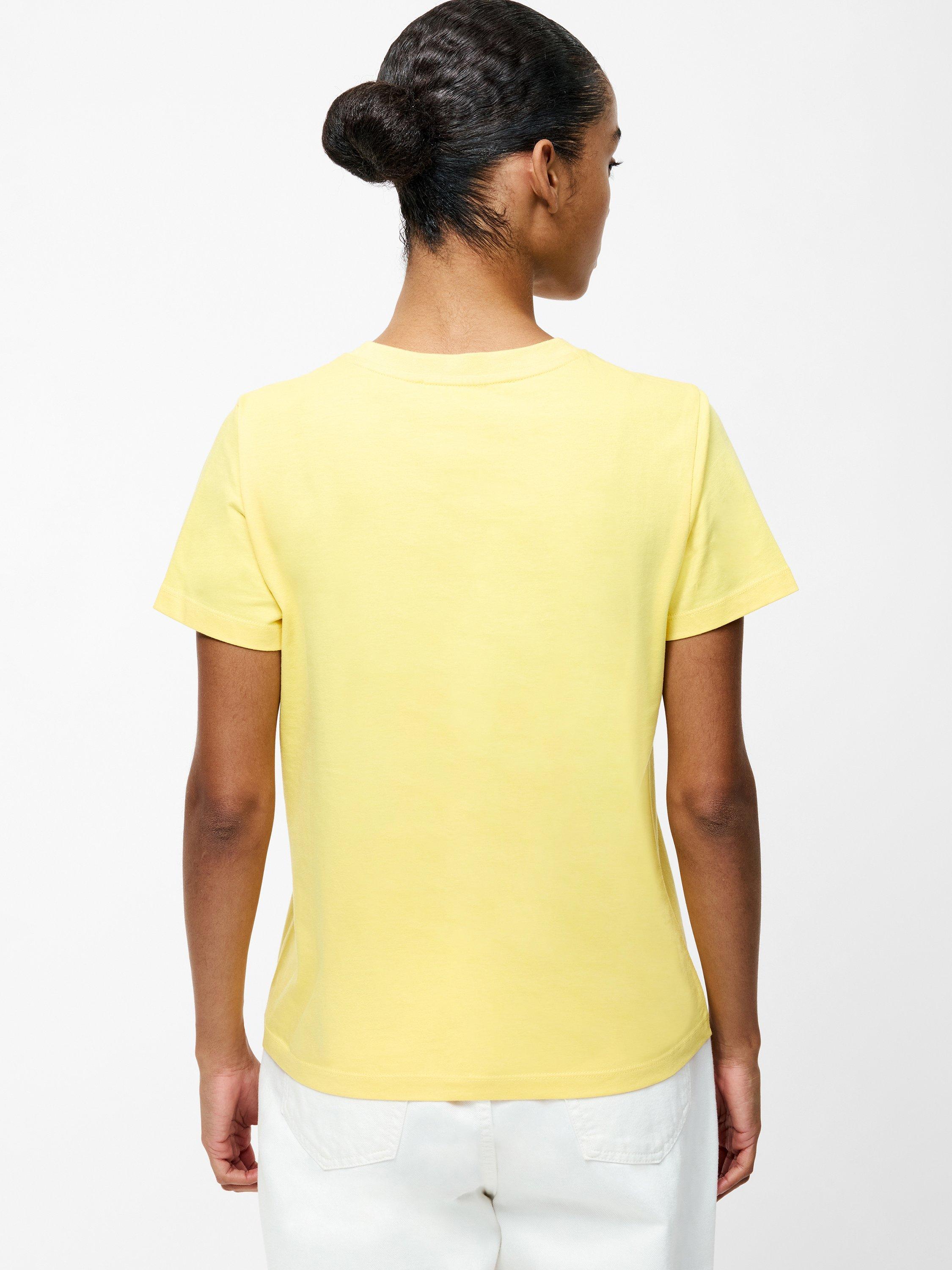Product image 4 of 5, which shows French Connection Joie De Vivre T-Shirt, Butter Yellow, M