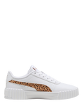 PUMA Kids' Carina 3.0 Lace Up Trainers, White/Sand