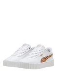 PUMA Kids' Carina 3.0 Lace Up Trainers, White/Sand