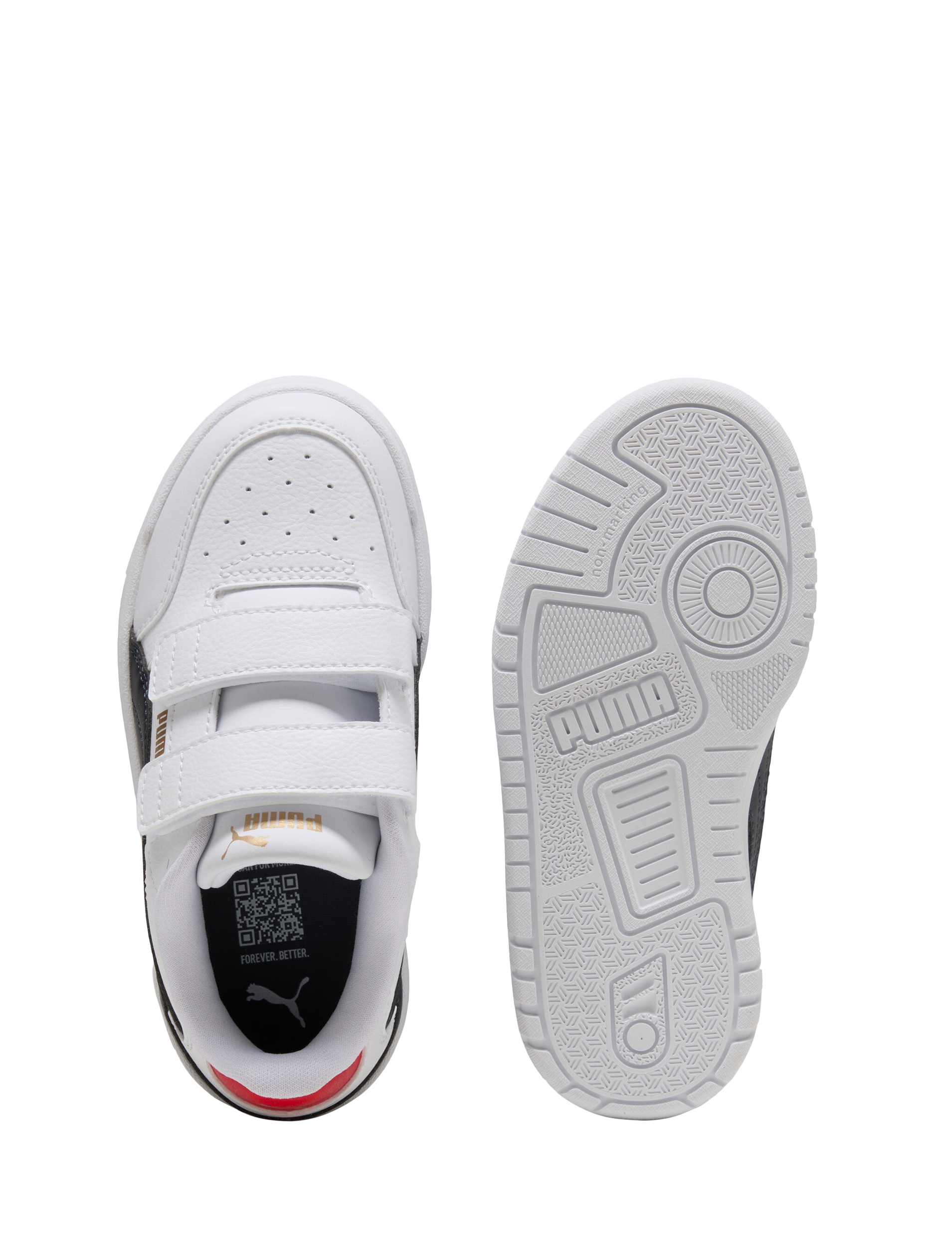Product image 5 of 6, which shows PUMA Kids' Shuffle Downtown Mid Trainers, White/Navy, 1