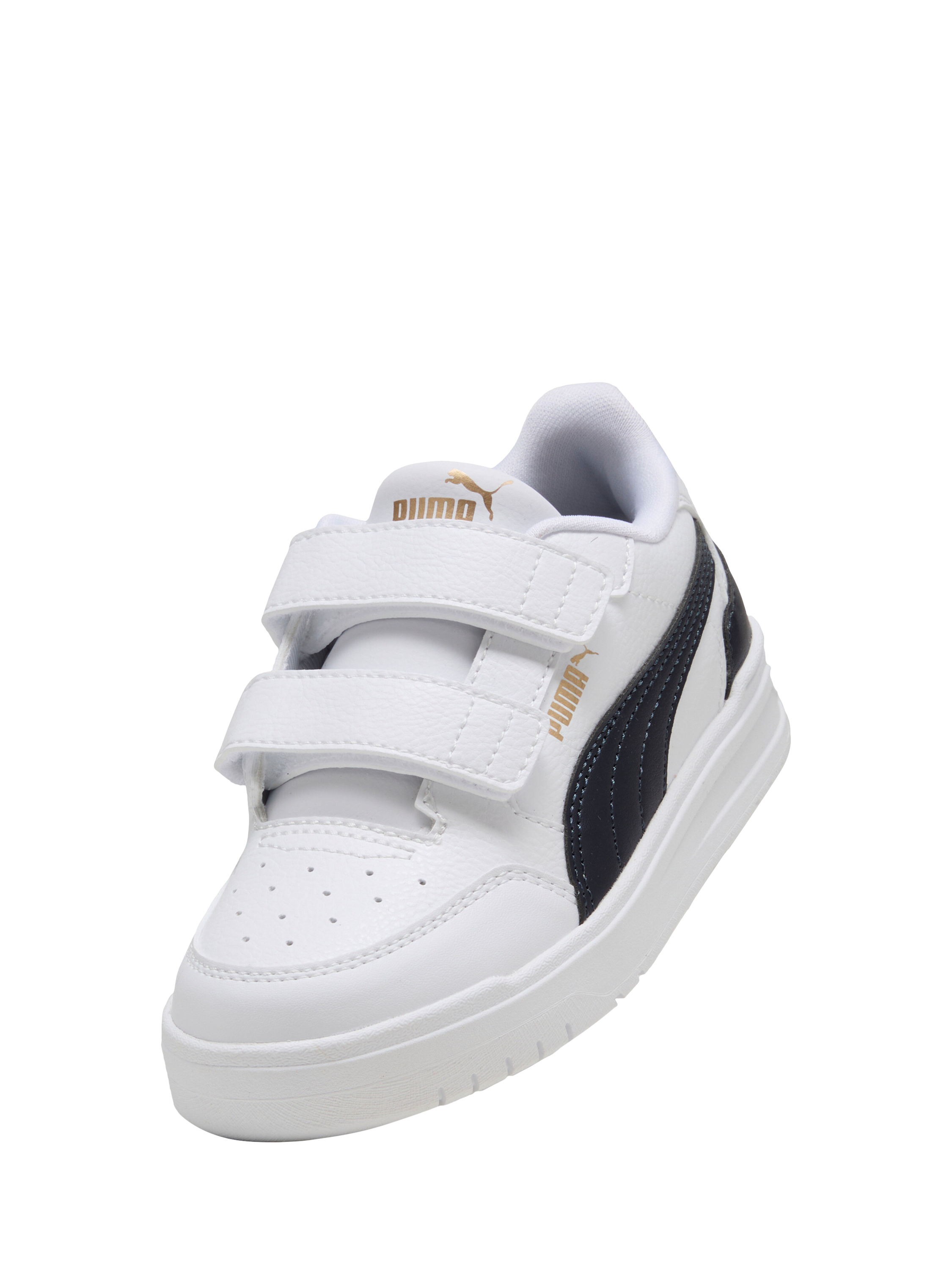 Product image 6 of 6, which shows PUMA Kids' Shuffle Downtown Mid Trainers, White/Navy, 1