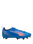 PUMA Kids' ULTRA 6 PLAY Lace Up Football Boots, Ultra Blue/Red