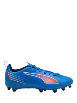 PUMA Kids' ULTRA 6 PLAY Lace Up Football Boots, Ultra Blue/Red, Ultra Blue/Red