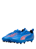 PUMA Kids' ULTRA 6 PLAY Lace Up Football Boots, Ultra Blue/Red
