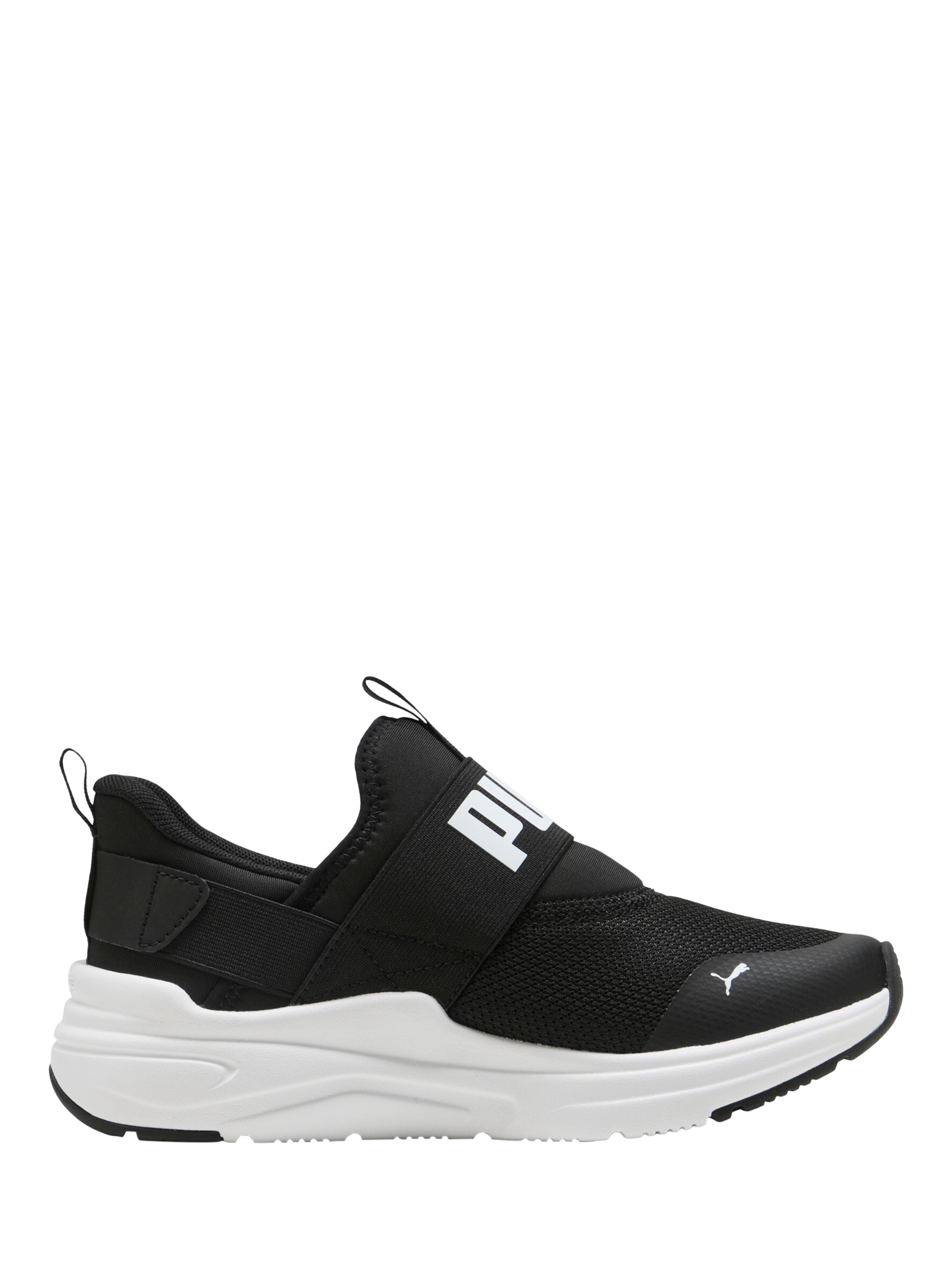 Product image 1 of 6, which shows PUMA Kids' Wired2 Sliptech Trainers, Black/White, 3