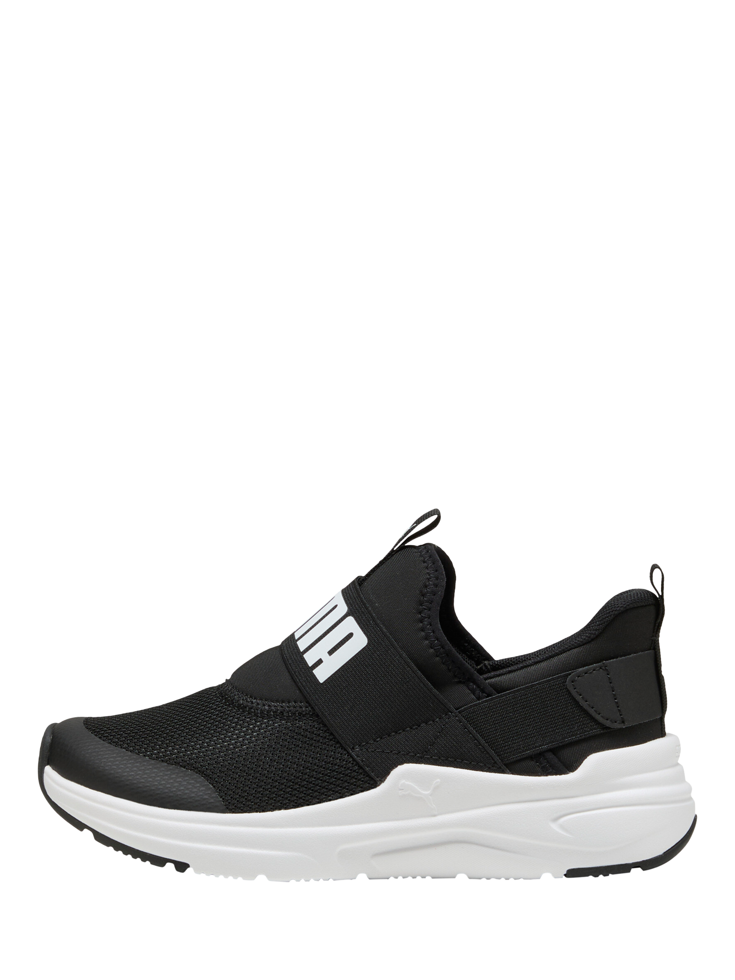Product image 4 of 6, which shows PUMA Kids' Wired2 Sliptech Trainers, Black/White, 3
