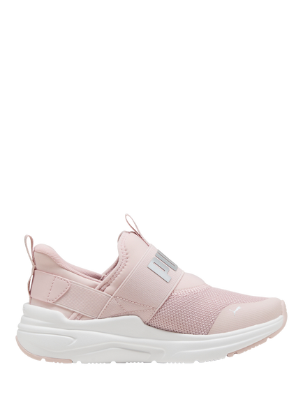 PUMA Kids' Wired2 Sliptech Trainers, Mauve/White