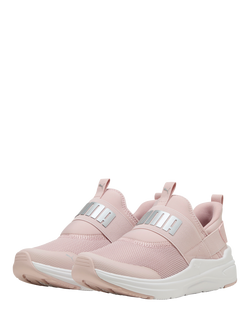 PUMA Kids' Wired2 Sliptech Trainers - view 2, Mauve/White