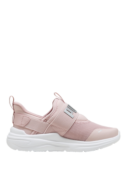 PUMA Kids' Wired 2 Sliptech Trainers, Mauve/White