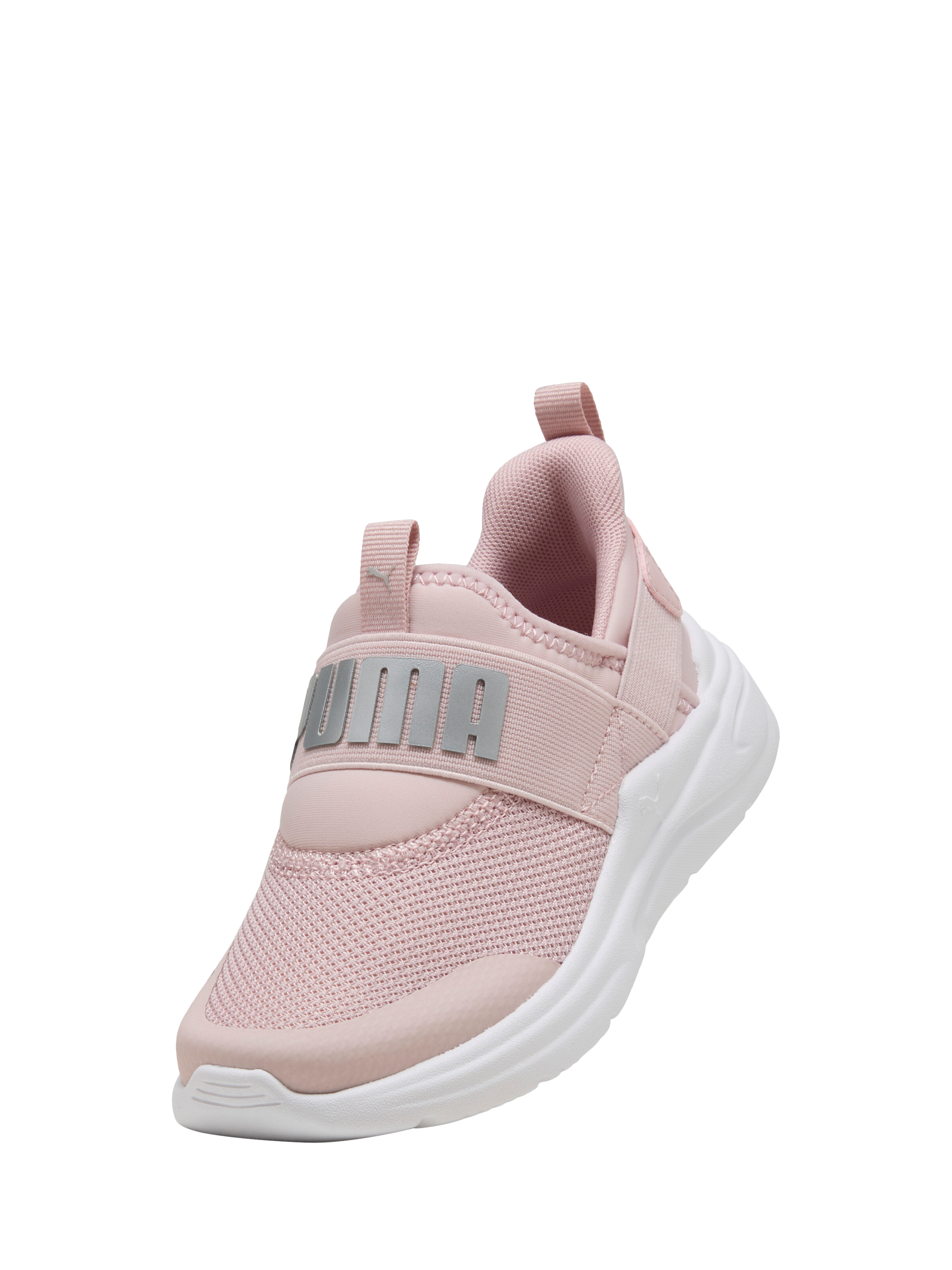 Product image 6 of 6, which shows PUMA Kids' Wired 2 Sliptech Trainers, Mauve/White, 1