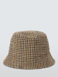 John Lewis Wool Check Bucket Hat, Multi
