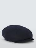 John Lewis Wool Plain Bakerboy Cap, Navy