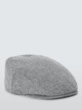 John Lewis Wool Plain Flat Cap, Grey
