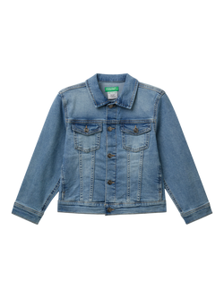 Benetton Kids' Denim Jacket, Blue, Blue