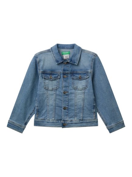Benetton Kids' Denim Jacket, Blue, Blue
