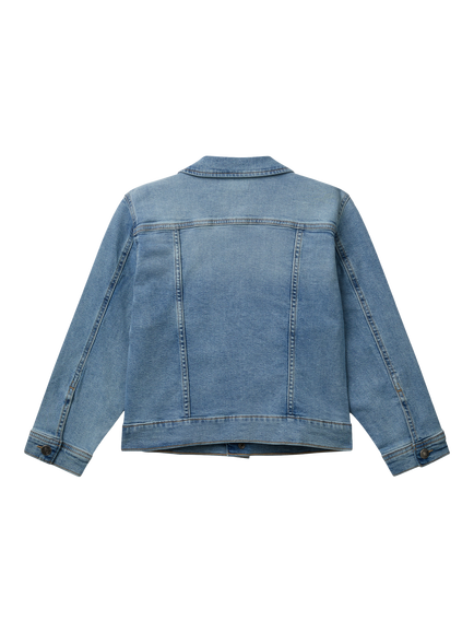 Benetton Kids' Denim Jacket, Blue - view 2, Blue