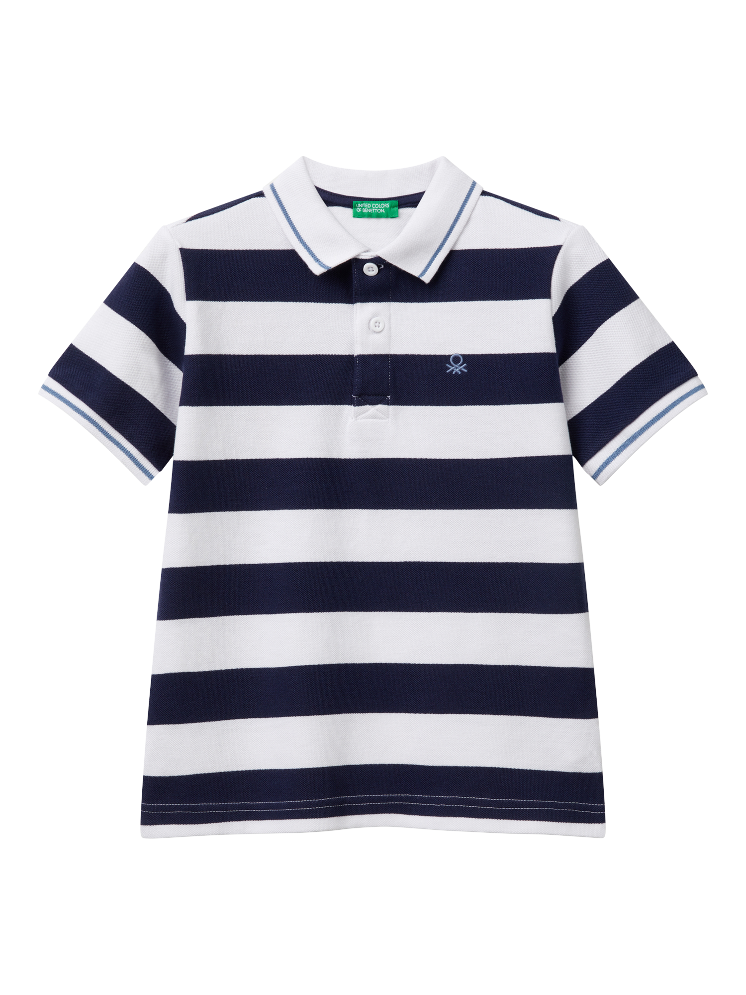 Benetton Kids' Stripe Polo Shirt, Multicolor