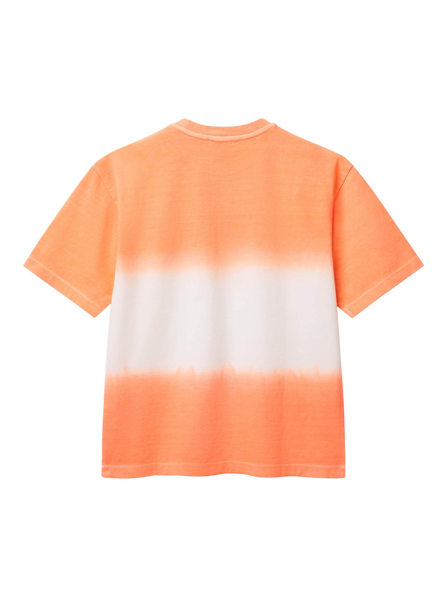 Product image 2 of 3, which shows Benetton Kids' Dip Dye Oversized T-Shirt, Orange/Multi, 10-11 years