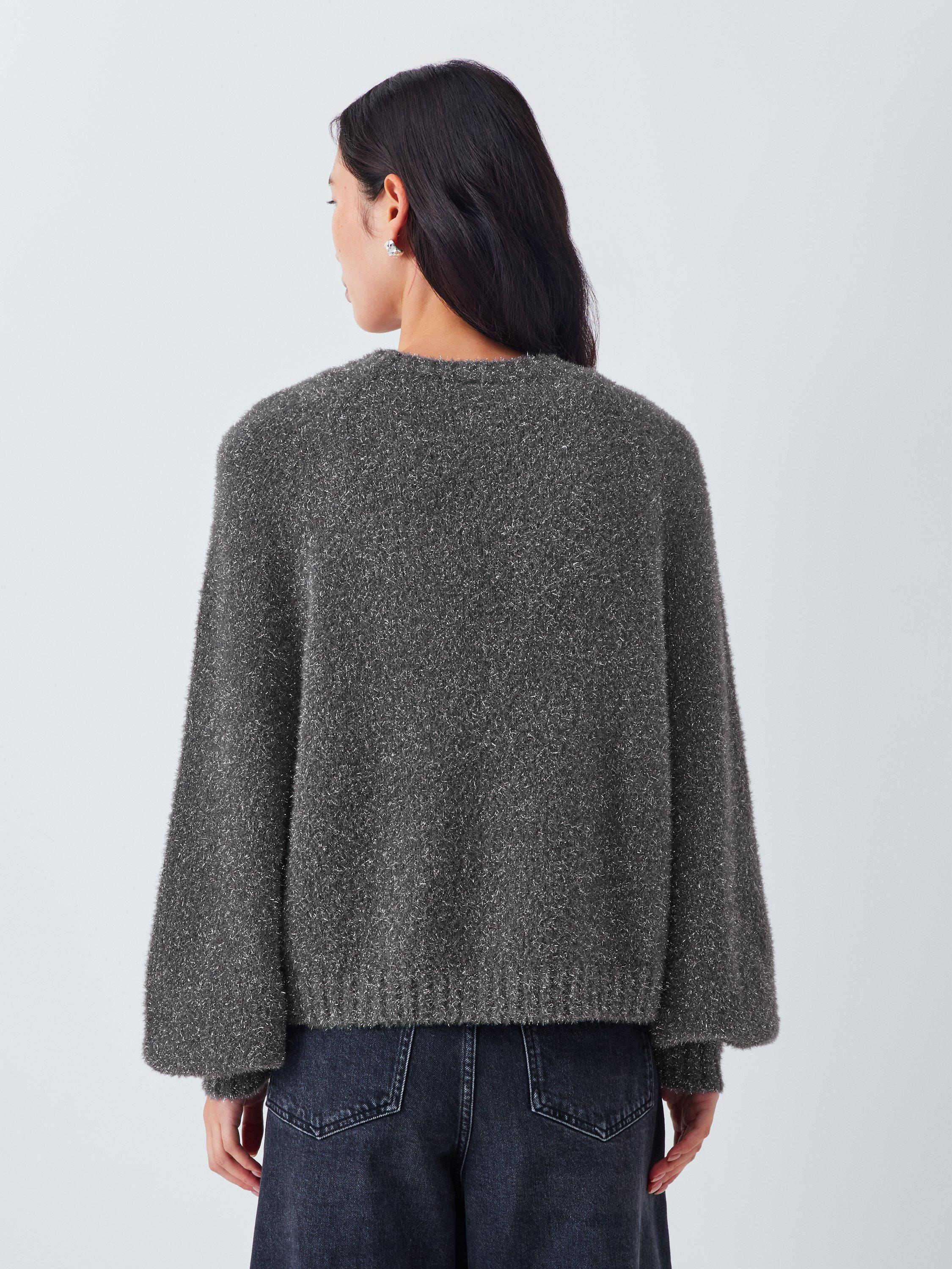 Product image 2 of 6, which shows AND/OR Robyn Sparkle Jumper, Grey Charcoal, S