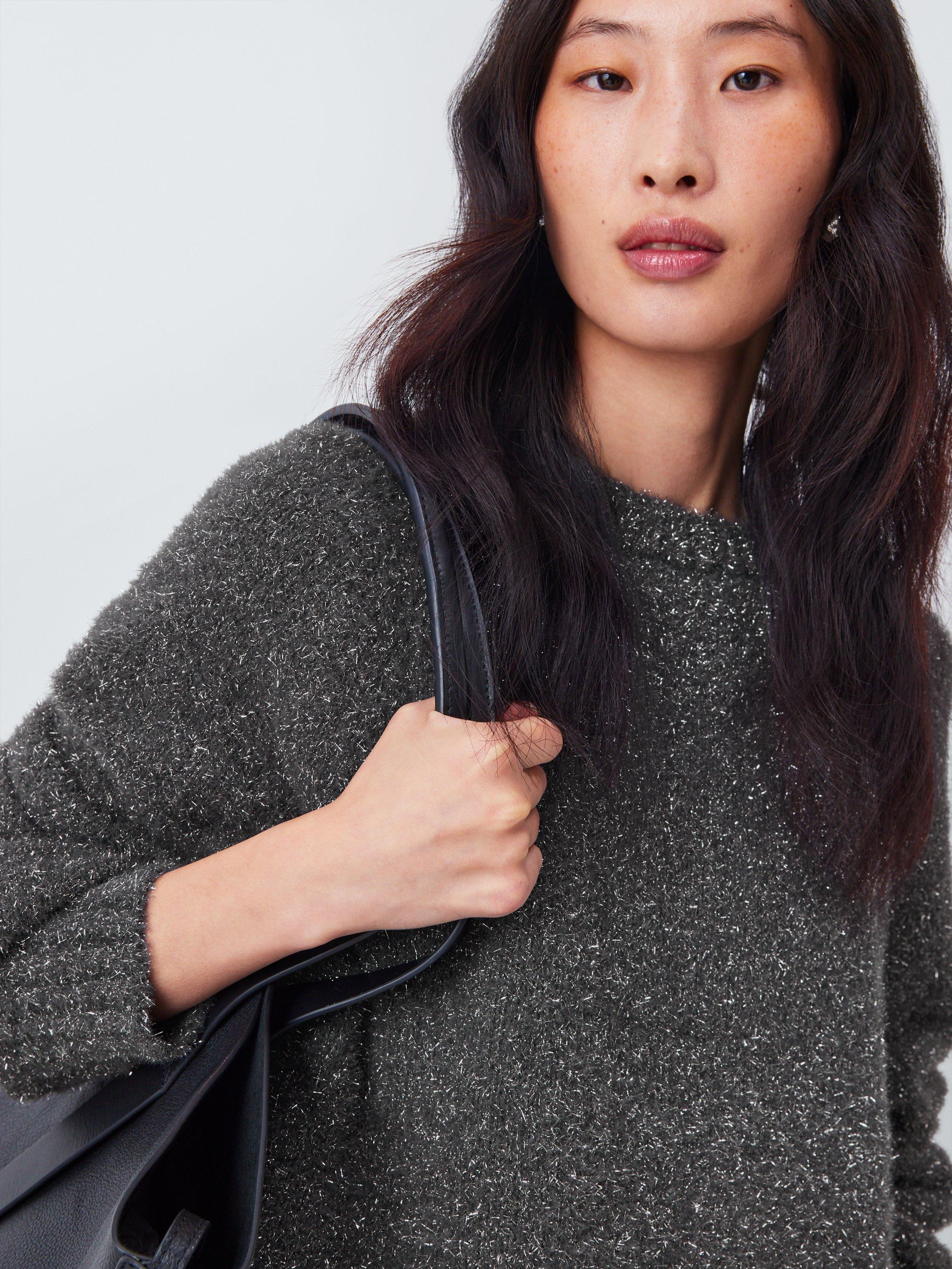 Product image 5 of 6, which shows AND/OR Robyn Sparkle Jumper, Grey Charcoal, S