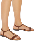 Dune London Lollipops Leather Chain Detail Strappy Sandals