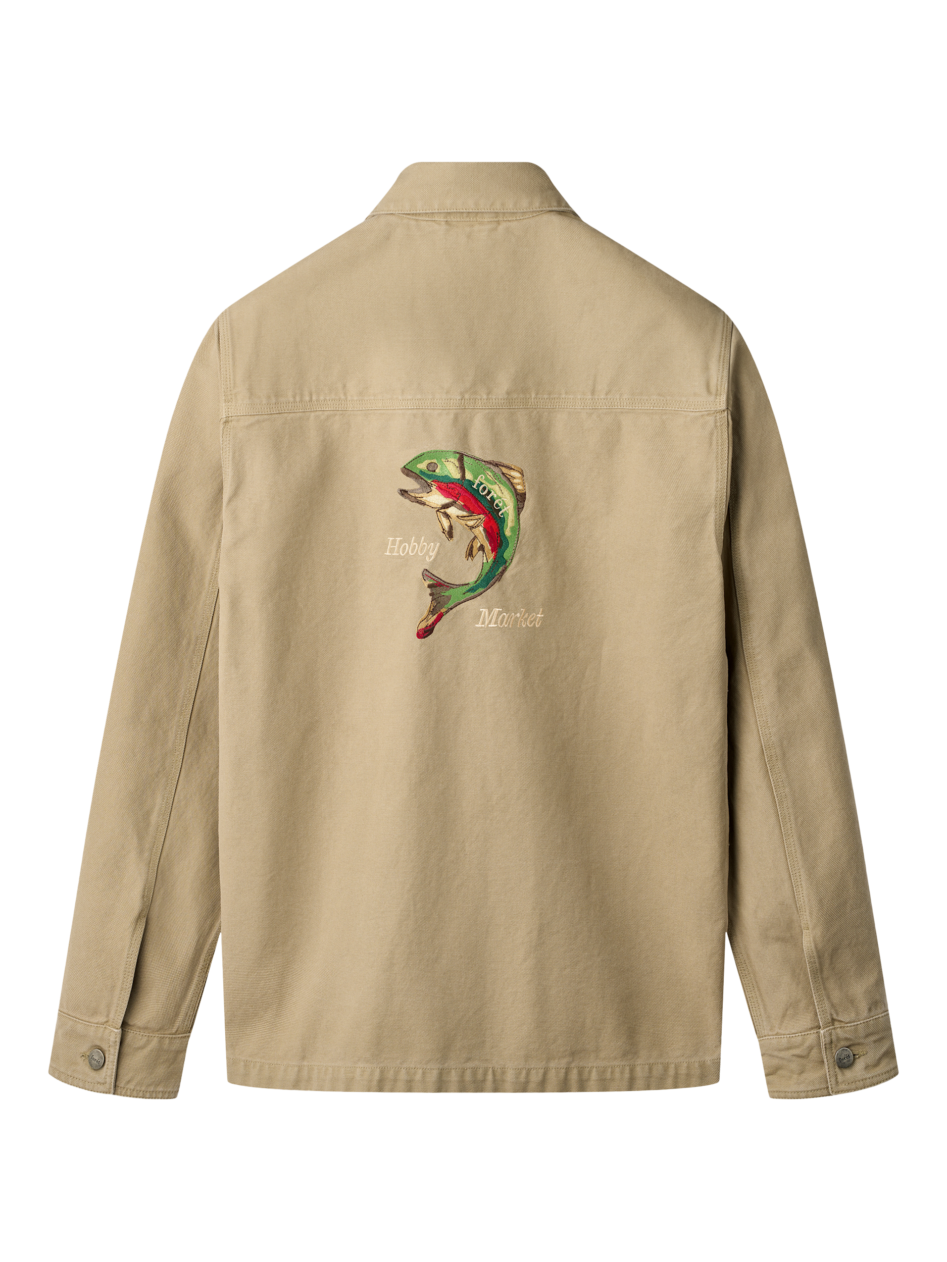 Product image 2 of 5, which shows forét Wood Overshirt, Khaki, L