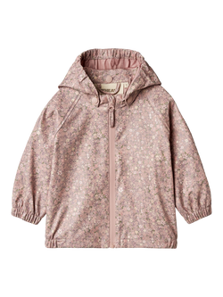 WHEAT Baby Rainwear Floral Waterproof Jacket, Powder/Multi, Powder/Multi