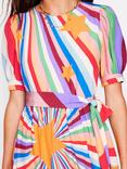 Boden Star Stripe Blouson Dress, Multi