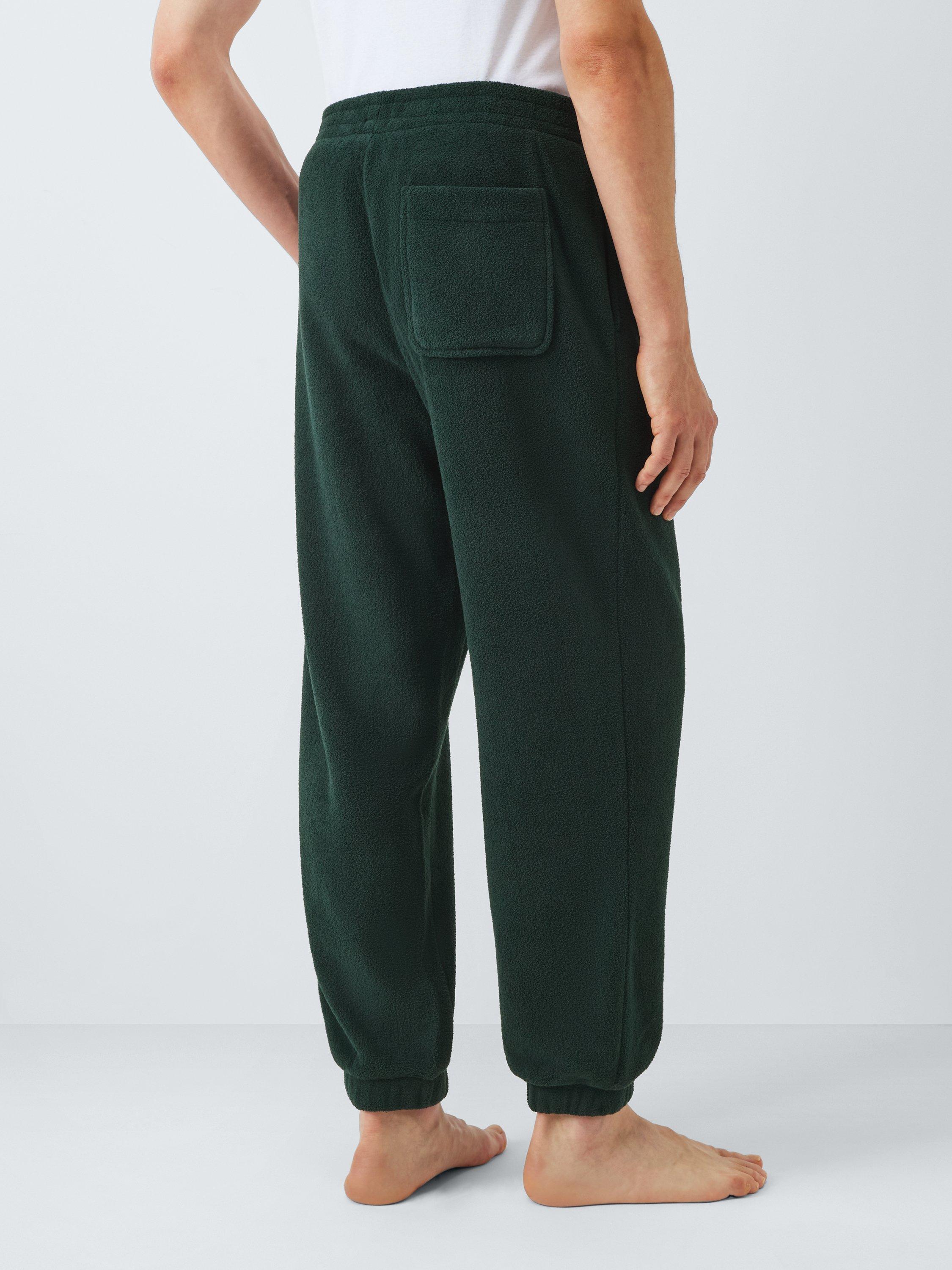 Product image 2 of 6, which shows John Lewis Fleece Lounge Pants, Mid Green, L