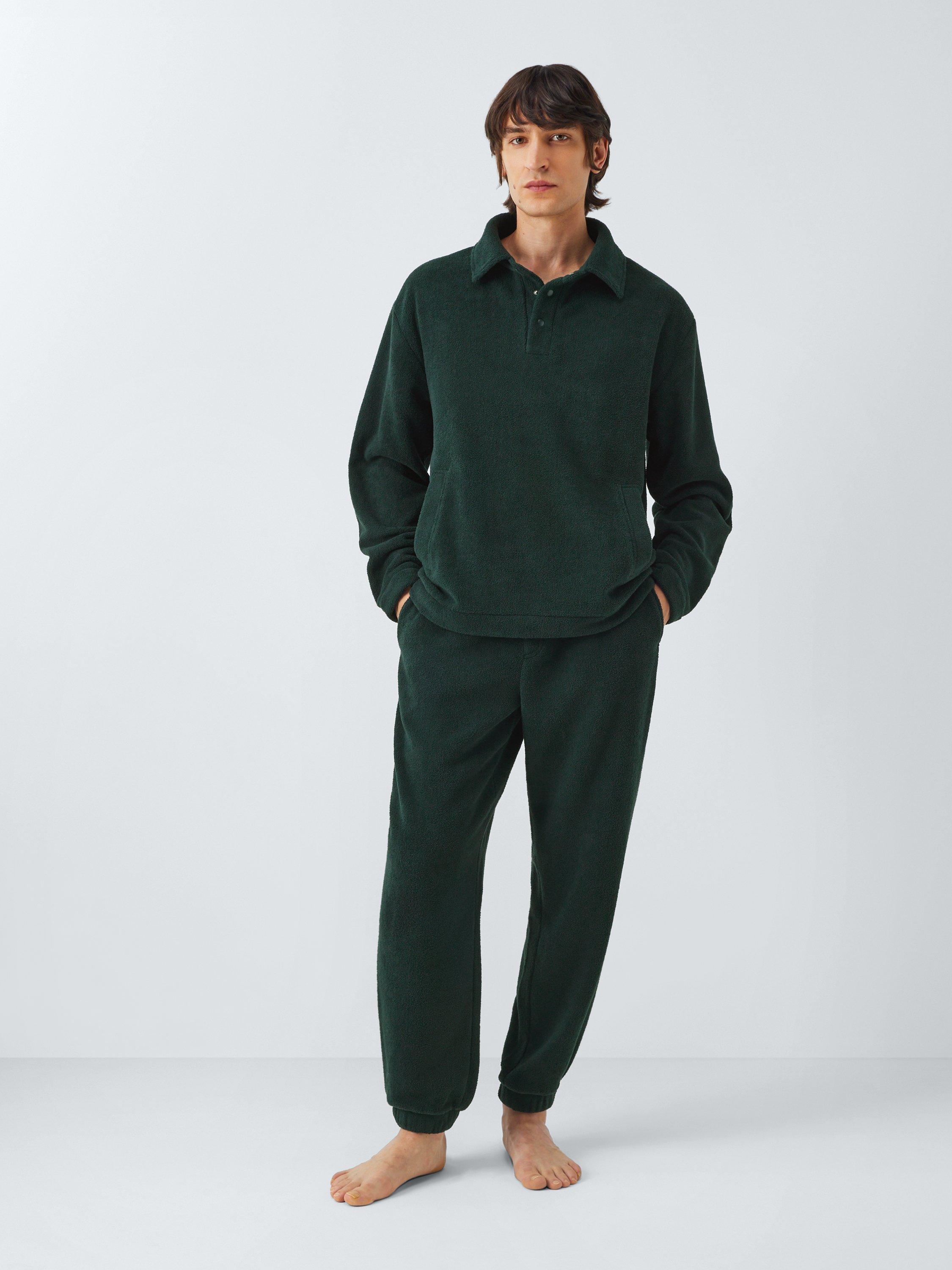 Product image 3 of 6, which shows John Lewis Fleece Lounge Pants, Mid Green, L