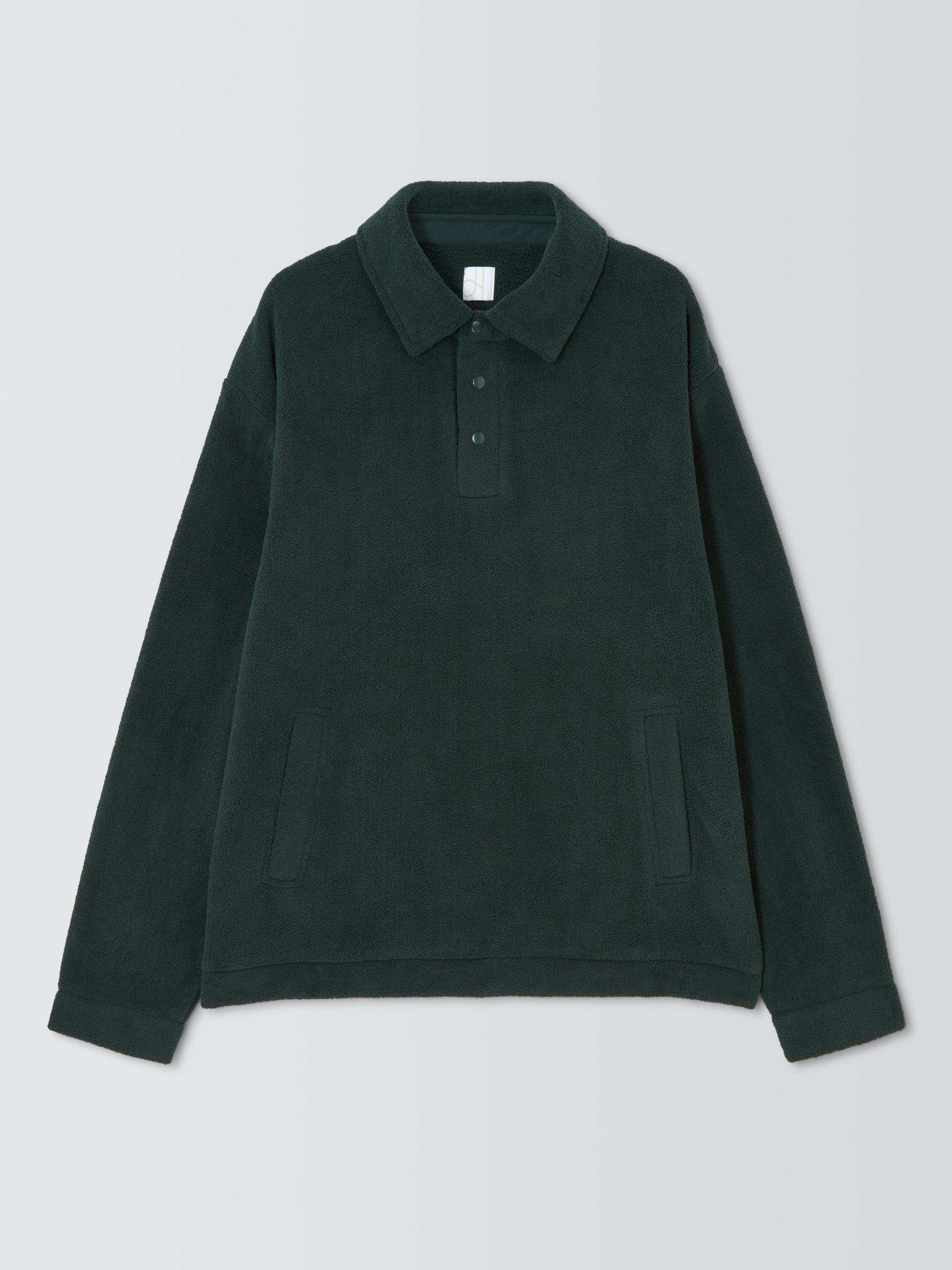 Product image 4 of 6, which shows John Lewis Fleece Lounge Top, Mid Green, S